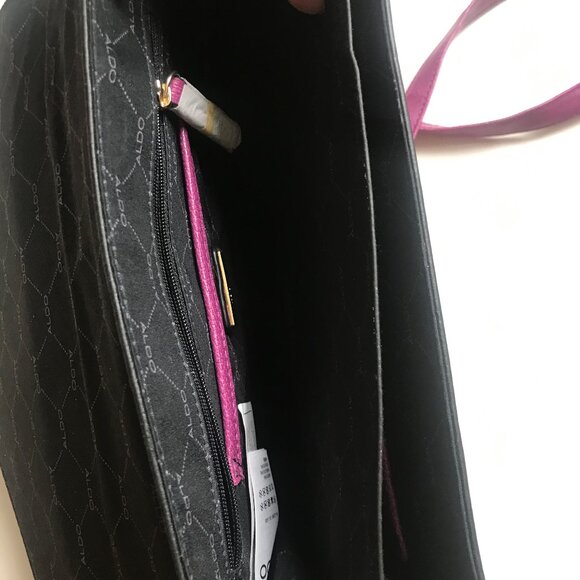 ALDO Magenta Structured Lady Bag | Pop of Color Statement Satchel - Picture 6 of 16